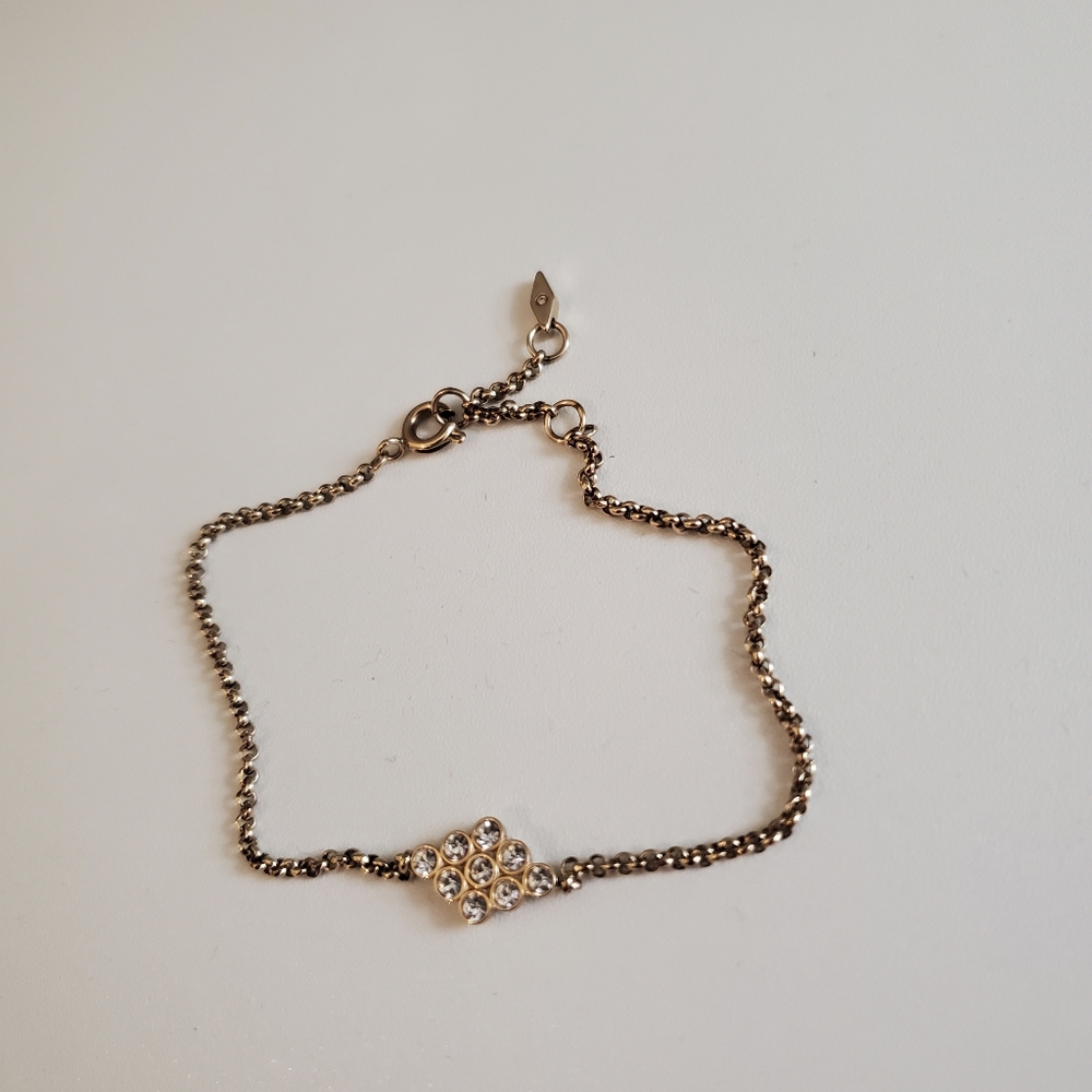 Dainty Fossil Gold Sparkle Bracelet